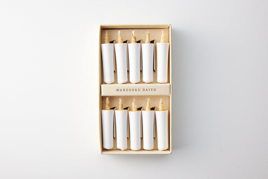 DAIYO Japanese Candle Rice Bran Candle Bean White