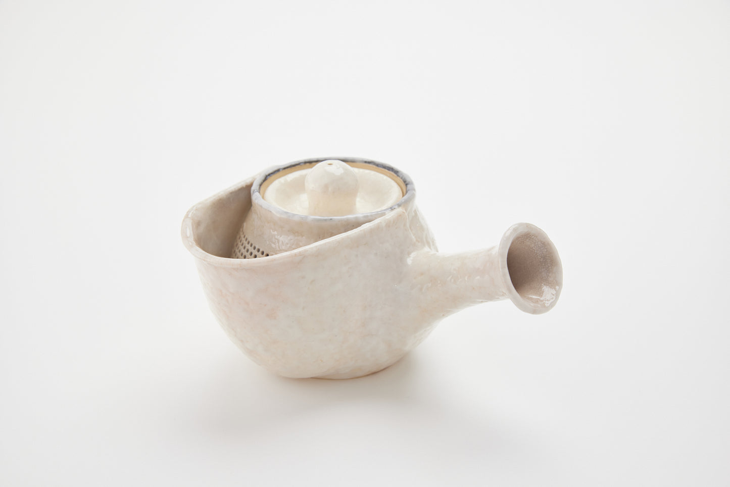 Shinroku-gama Shino Plain Pelican Teapot®︎