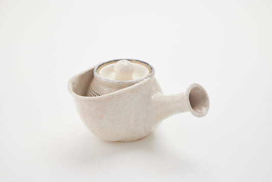Shinroku-gama Shino Plain Pelican Teapot®︎