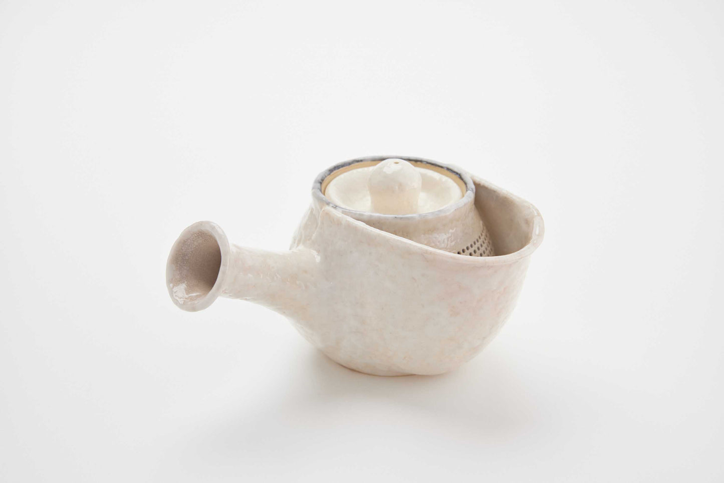 Shinroku-gama Shino Plain Pelican Teapot®︎