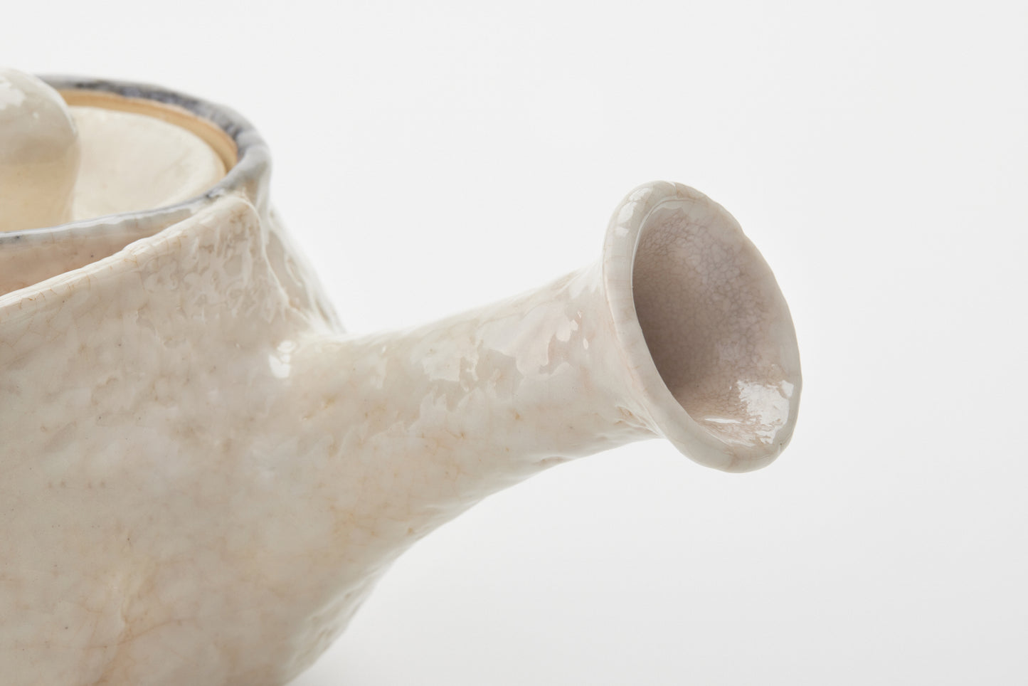 Shinroku-gama Shino Plain Pelican Teapot®︎