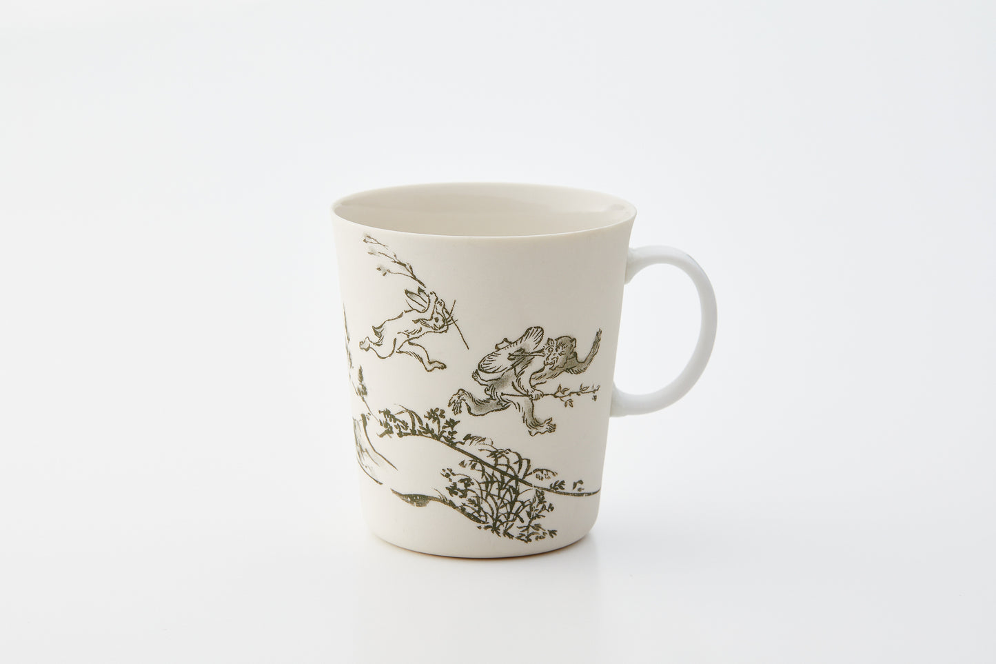 丸直製陶所 染付切立マグ 鳥獣戯画