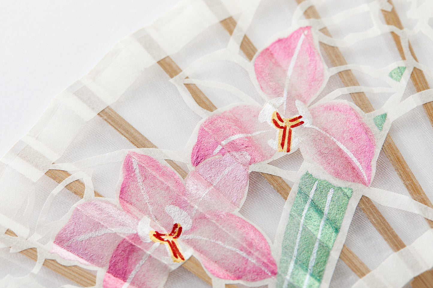 Satsukisen,Folding fan,Orchid