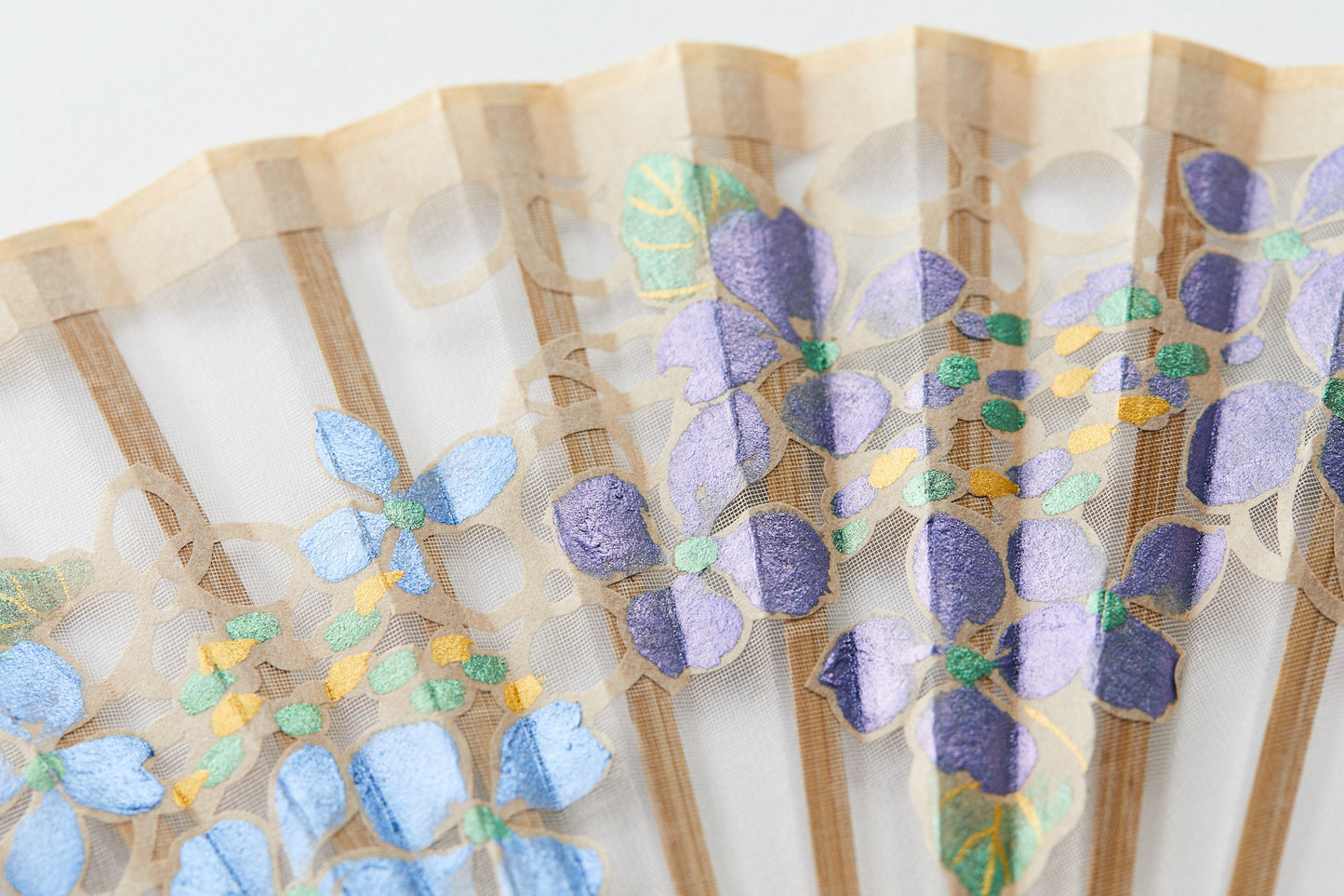 Satsukisen,Folding fan,Hydrangea