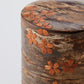 Yatsuyanagi Leather tea canister Large marbled leather cherry blossom snowstorm